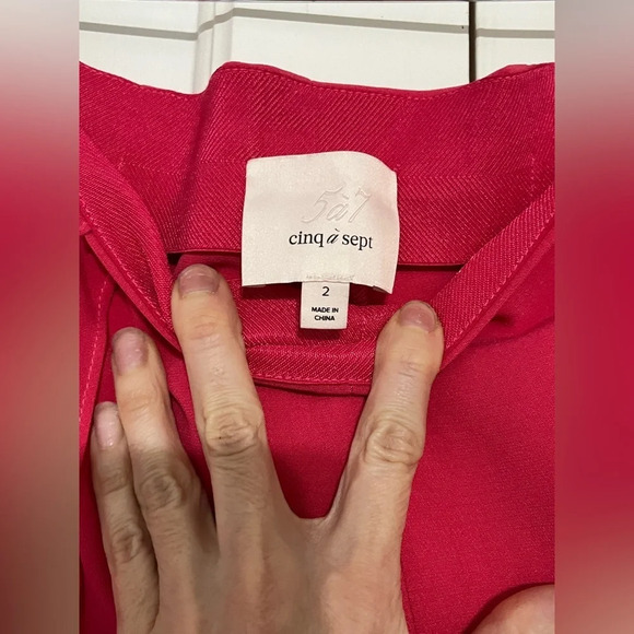 Cinq a Sept CROPPED BRIANNE PANT in berry jam - Picture 6 of 12